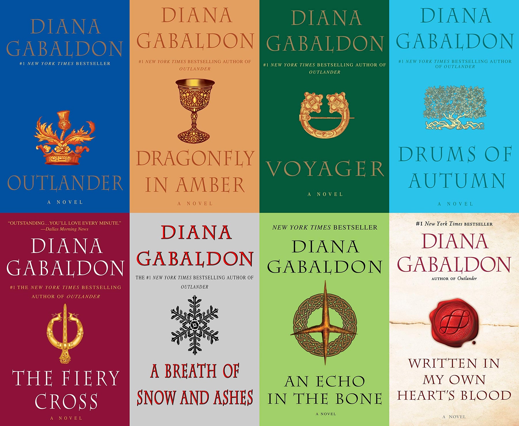 Diana Gabaldon Outlander Series 8 Book Set (1- 8)