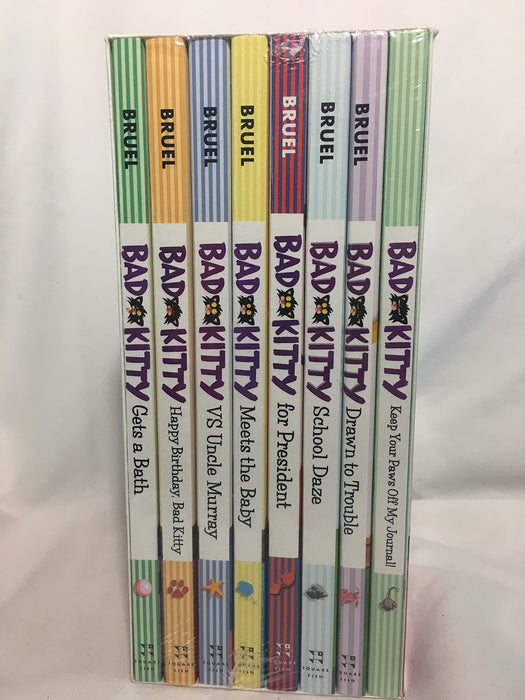 7 Nick Bruel "Bad Kitty" chapter books, plus the "Bad Kitty Keep Your Paws Off My Journal"