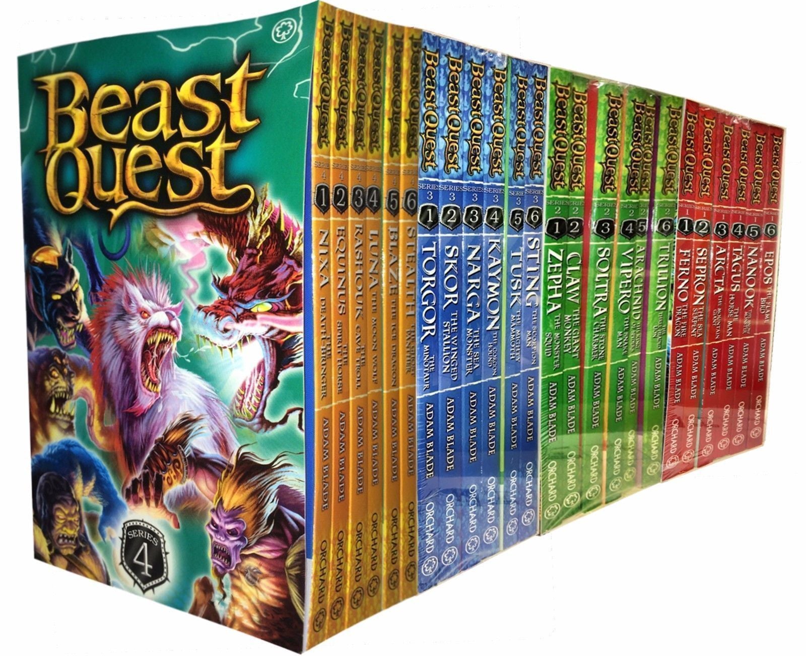 Beast Quest Collection-Series 1, 2, 3 and 4 24 Books - by Adam Blade