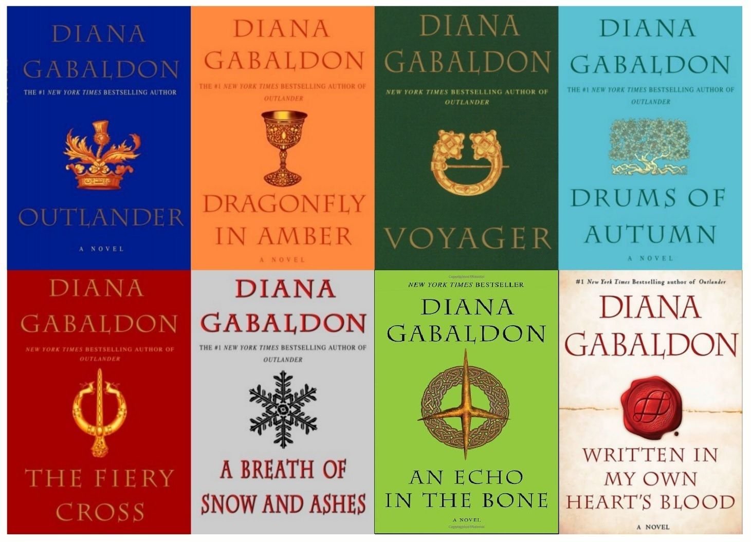 Diana Gabaldon's Outlander Series 8 Book Set (1- 8) Paperback